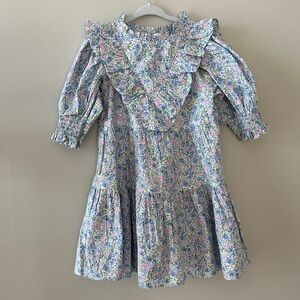 Charming Floral Kids Dress with Ruffles